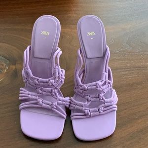 Zara purple heeled sandals 41